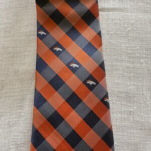 NFL Denver Broncos Tie Men's Classic Blue Orange Necktie